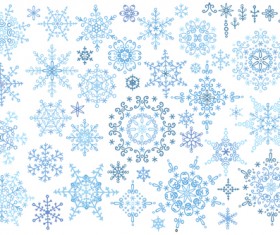 Christmas snowflake ornaments elements vector 04