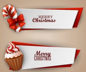 Christmas sweet banner vector material