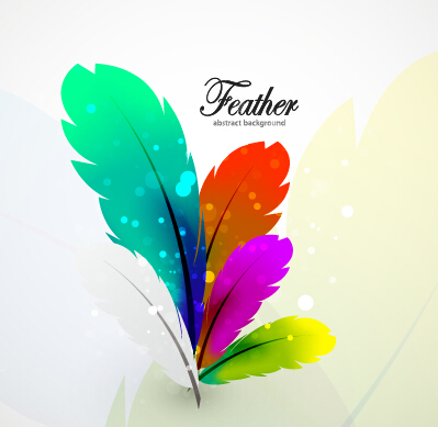 Colored feathers art background 03