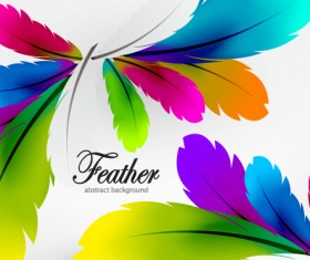 Colored feathers art background 04