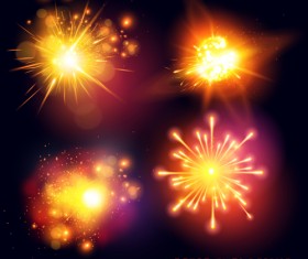 Colored light special effects vector 04