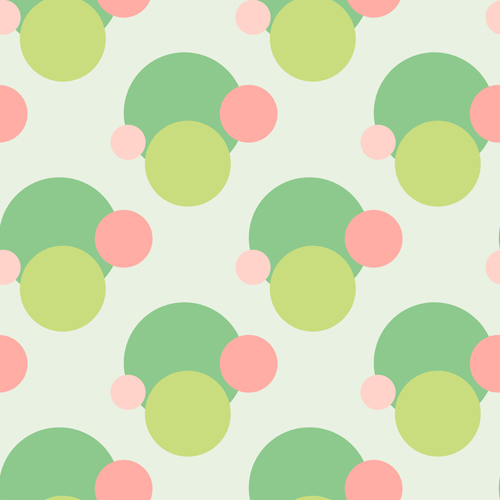 Colored round dot vector seamless pattern
