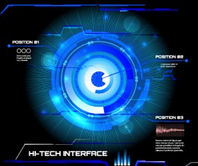 Concept futuristic tech background vector 01