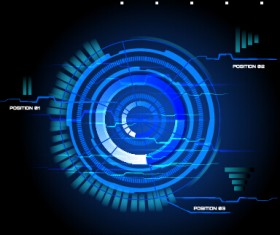 Concept futuristic tech background vector 02