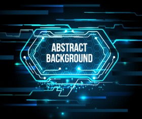 Concept futuristic tech background vector 03