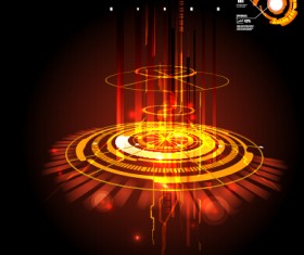 Concept futuristic tech background vector 04