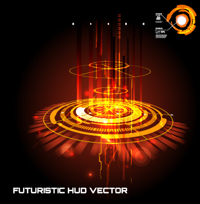 Concept futuristic tech background vector 04