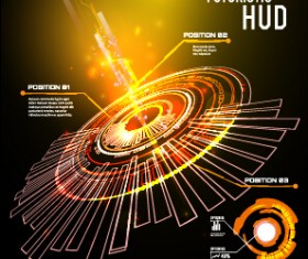 Concept futuristic tech background vector 05