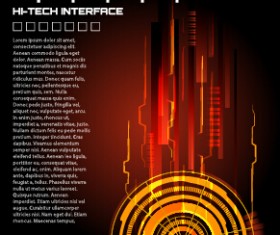 Concept futuristic tech background vector 06