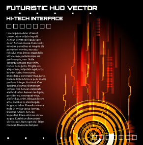 Concept futuristic tech background vector 06