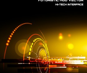 Concept futuristic tech background vector 08