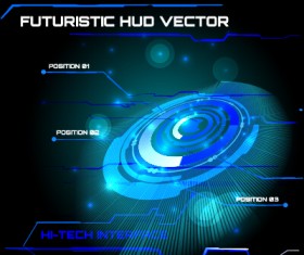 Concept futuristic tech background vector 10