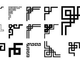 Corner ornament vintage vector