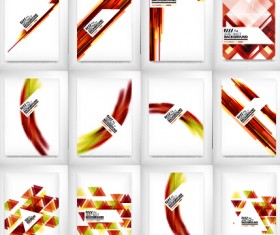 Cover flyer or brochure vector set 01