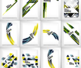 Cover flyer or brochure vector set 02