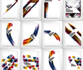 Cover flyer or brochure vector set 03