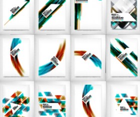 Cover flyer or brochure vector set 04