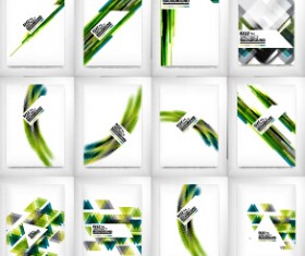 Cover flyer or brochure vector set 05