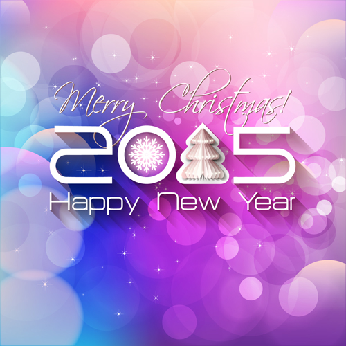 Creative New Year 2015 and christmas background 01