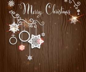 Creative xmas decorations with wooden background 01