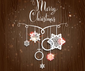 Creative xmas decorations with wooden background 02