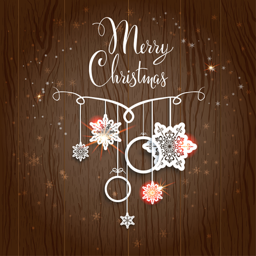 Creative xmas decorations with wooden background 02