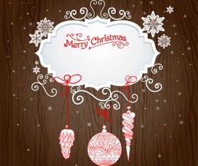 Creative xmas decorations with wooden background 03