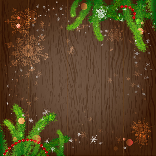 Creative xmas decorations with wooden background 04