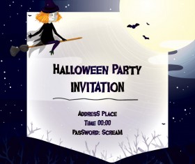 Cute halloween invitation cards vector