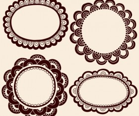 Cute hand drawn framework vector material 02