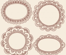 Cute hand drawn framework vector material 03
