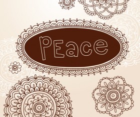 Cute hand drawn framework vector material 05