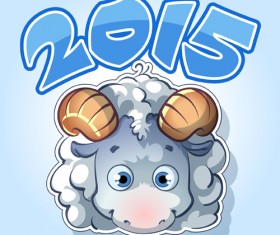 Cute sheep 2015 art background 02