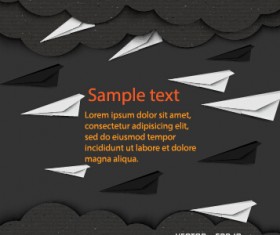 Dark cardboard business template vector 02