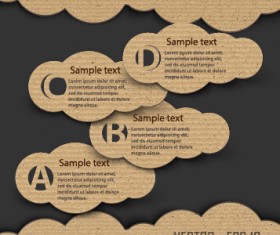 Dark cardboard business template vector 03