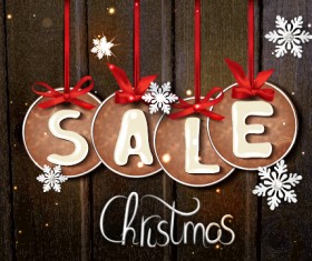 Dark color christmas sale background vector