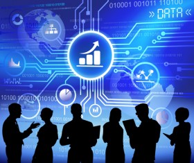 Data and Infographics business template vector 07