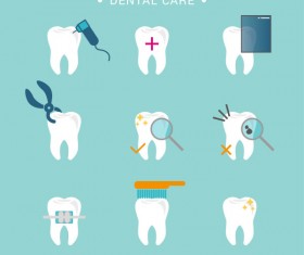 Dental care vector icons