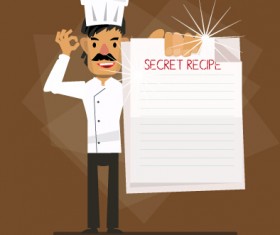 Design chef vector background set 01