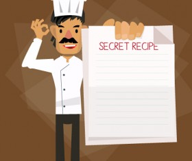 Design chef vector background set 03
