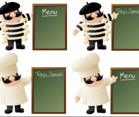 Design chef vector background set 04