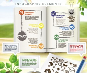 Education and teaching business infographics vector 01