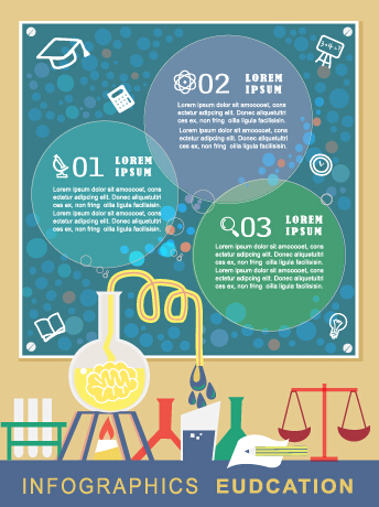 Education and teaching business infographics vector 02