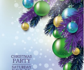 Elegant christmas colored baubles background art 03