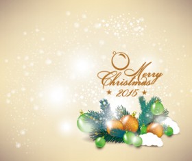 Elegant christmas colored baubles background art 07