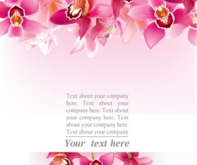 Elegant orchids vector background art 01