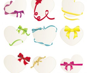 Exquisite ribbon cards vector material 01