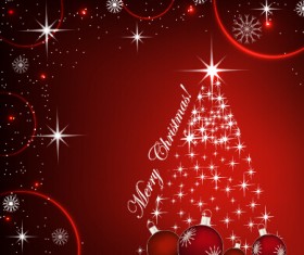 Fantasy christmas baubles vector background 01