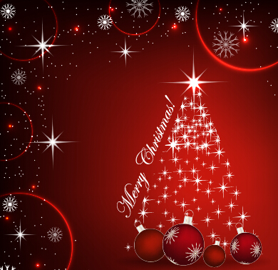 Fantasy christmas baubles vector background 01