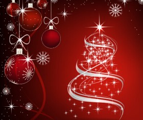 Fantasy christmas baubles vector background 02